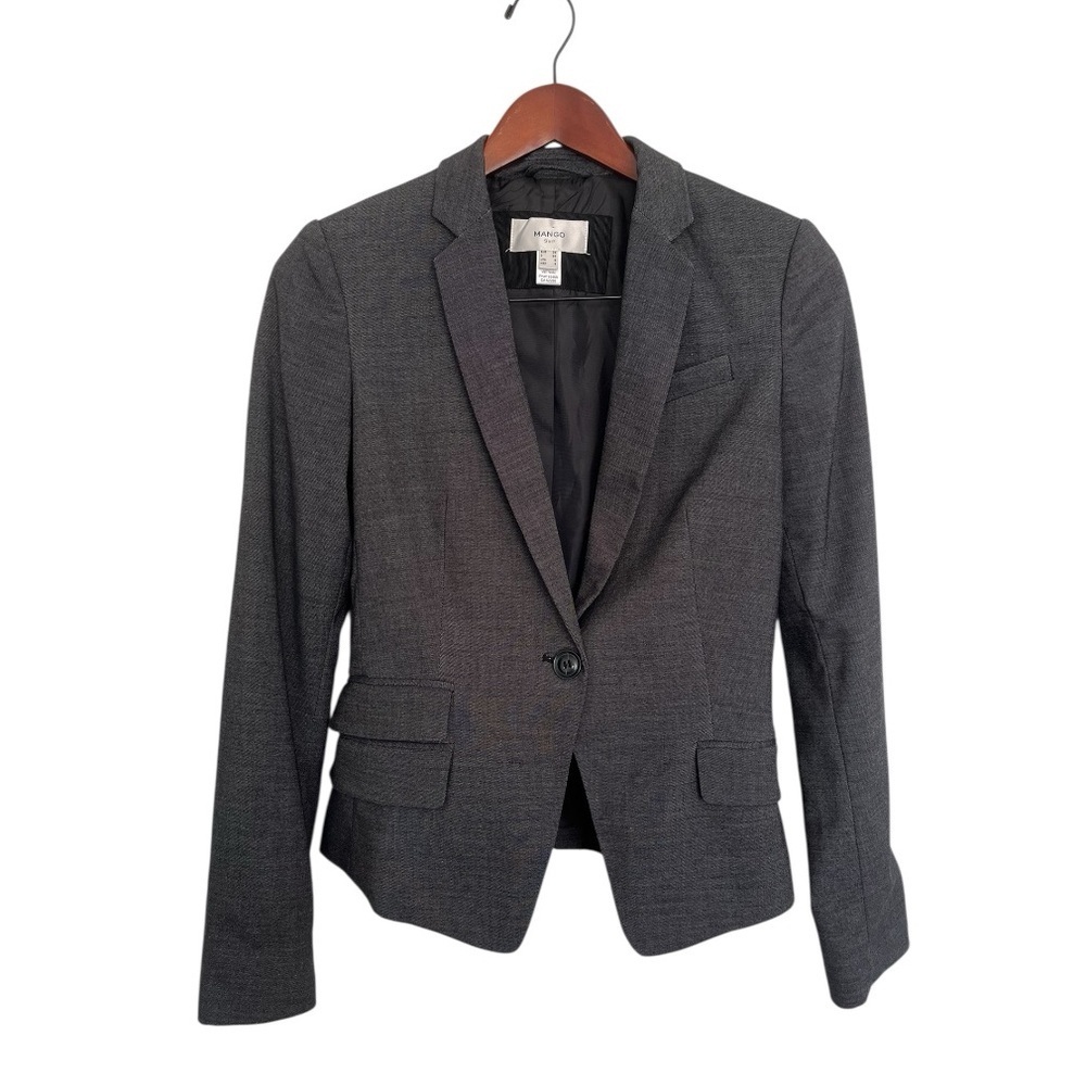 Mango Suits Women's Gray tailored Blazer size 4